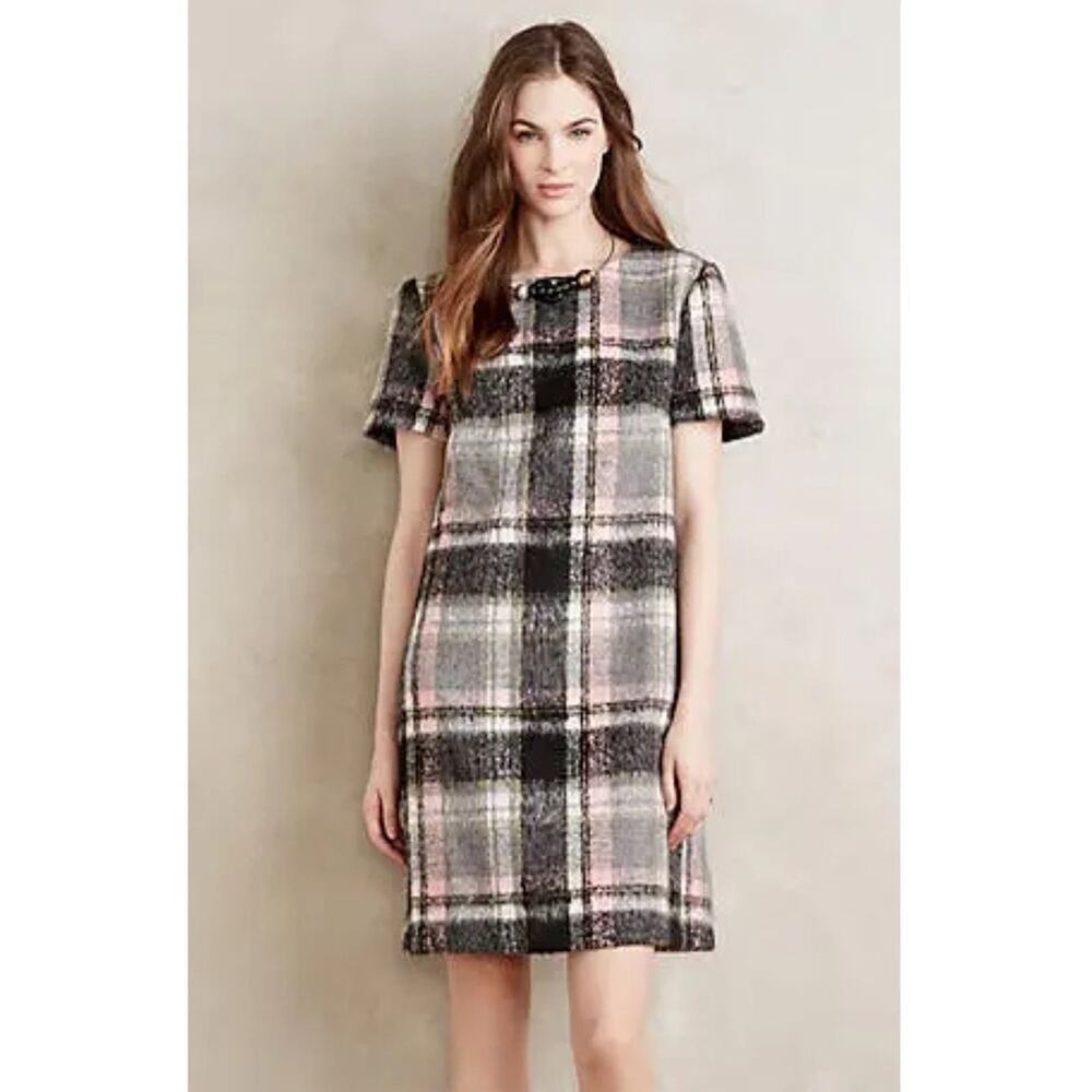 Anthropologie Line & Dot Frontier Plaid Dress